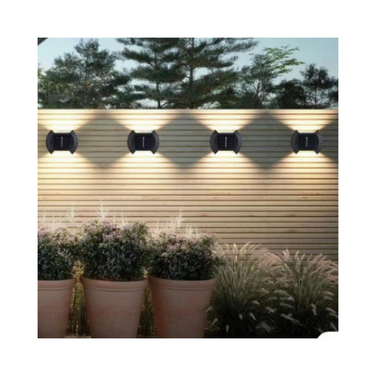 4 luces de pared con energía solar